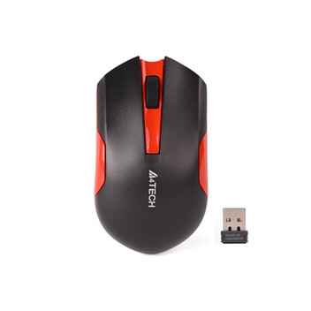 Ratón A4Tech G3-200N inalámbrico RF 1000 DPI negro rojo ambidiestro