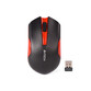 Ratón A4Tech G3-200N inalámbrico RF 1000 DPI negro rojo ambidiestro