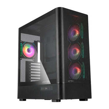 Torre PC Caja ATX Abysm Danube Sava H500 II Air ARGB Negra Vidrio Templado 4 Ventiladores USB-C Torre PC Caja ATX Abysm Danube Sava H500 II Air ARGB Negra Vidrio Templado 4 Ventiladores USB-C