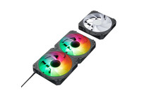 Abysm Arclight 2.0 ARGB Ventilador 120mm PWM con Conexión en Serie Negro Pack 3 Unidades