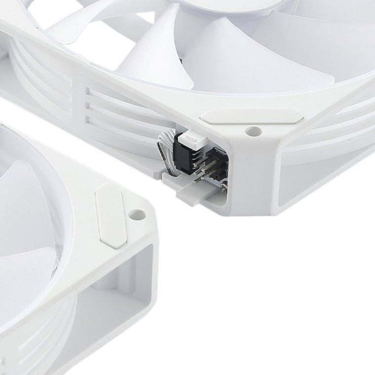 Abysm Arclight 2.0 ARGB Ventilador 120mm PWM con Conexión en Serie Blanco Pack 3 Unidades