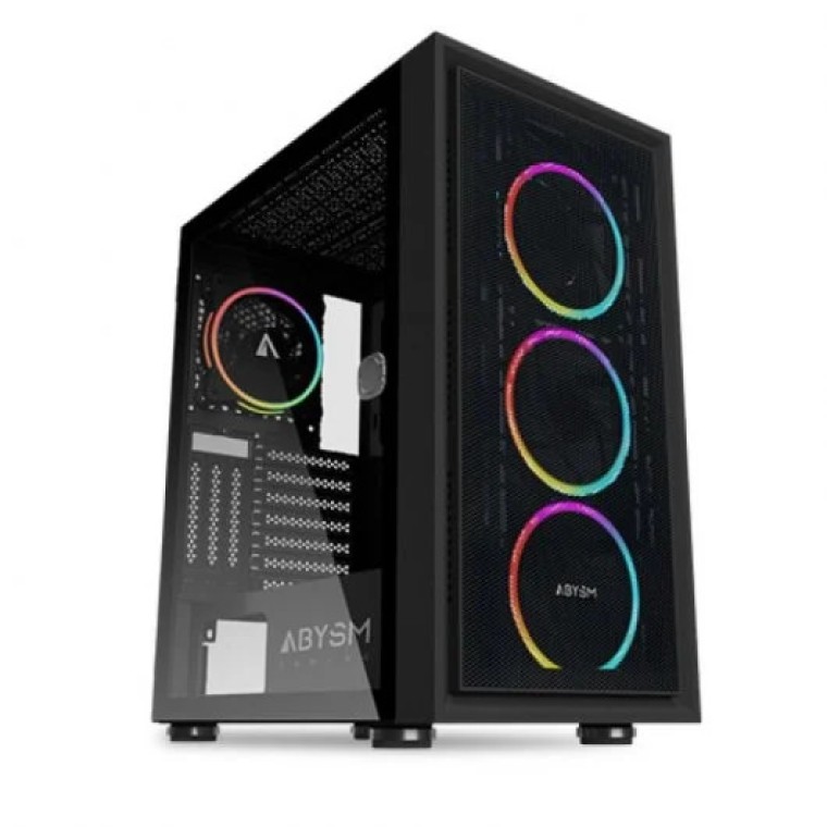 Abysm Gaming Danube Kamp ARGB Caja PC ATX Cristal Templado USB 3.0 Negra