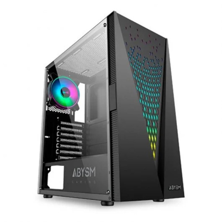 Abysm Gaming Danube Kolpa ARGB Caja PC ATX Cristal Templado USB 3.0 Negro