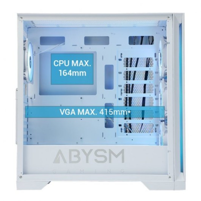 Abysm Gaming Danube Mura BX300 ARGB E-ATX Cristal Templado USB 3.2 Blanca