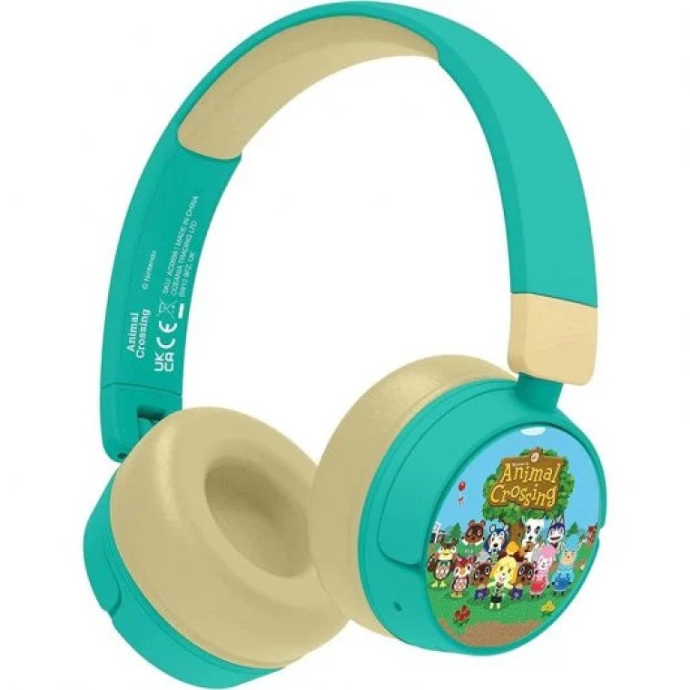 OTL Technologies Animal Crossing Auriculares Infantiles Inalámbricos Plegables