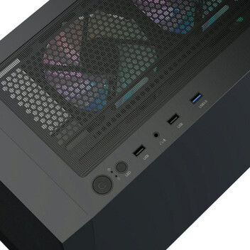 Torre PC Semitorre AeroCool B508A ATX Negra, lateral cristal templado, 5 ventiladores ARGB, soporte Torre PC Semitorre AeroCool B508A ATX Negra, lateral cristal templado, 5 ventiladores ARGB, soporte
