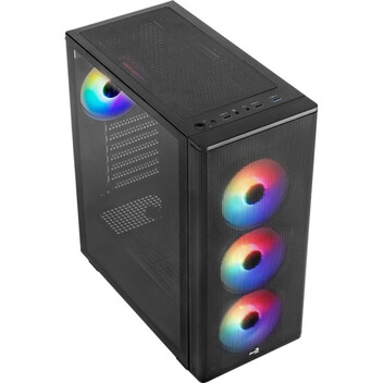 Torre PC Caja PC Aerocool Designer Torre Midi 4x Ventiladores RGB/ATX/Frontal Mesh Negra Torre PC Caja PC Aerocool Designer Torre Midi 4x Ventiladores RGB/ATX/Frontal Mesh Negra