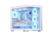 Torre PC Caja PC Aerocool P500C Blanca ARGB Vidrio Templado ATX / Micro-ATX / Mini-ITX 4 Ventiladore