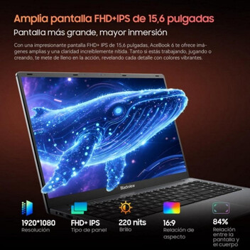 Portátil Blackview Acebook 6 Intel N150 16GB 512GB SSD IPS FHD+ 15.6" Windows 11 Home