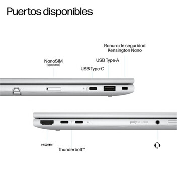 Portátil HP EliteBook 8 Flip G1i 13.3" Intel Core Ultra 7 255U 32GB 1TB SSD Táctil AI Windows 11 Pro
