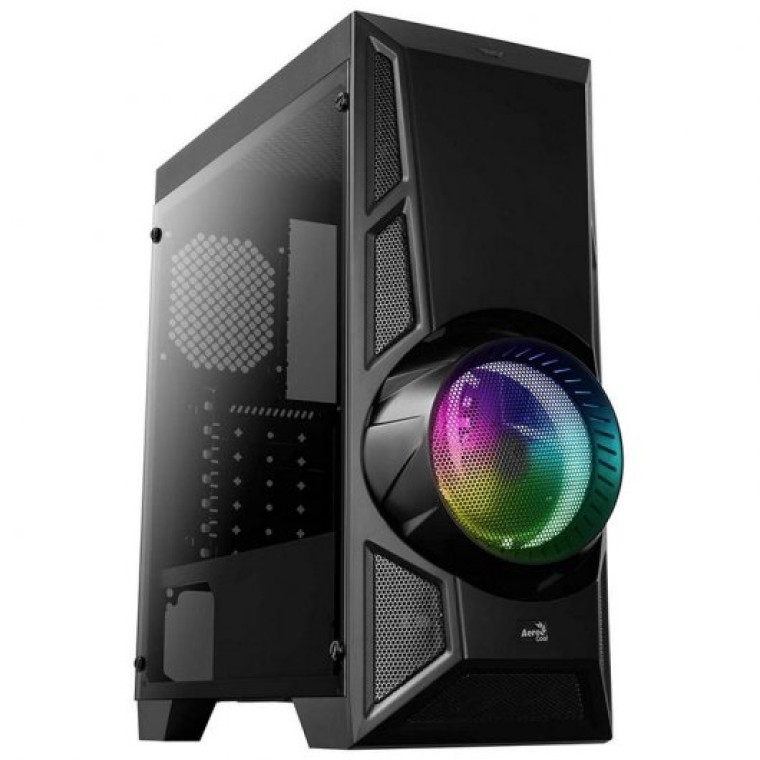 Aerocool AeroEngine RGB Cristal Templado USB 3.0 Negra