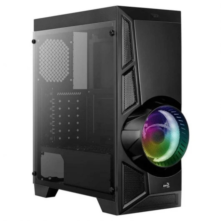 Aerocool AeroEngine RGB Cristal Templado USB 3.0 Negra