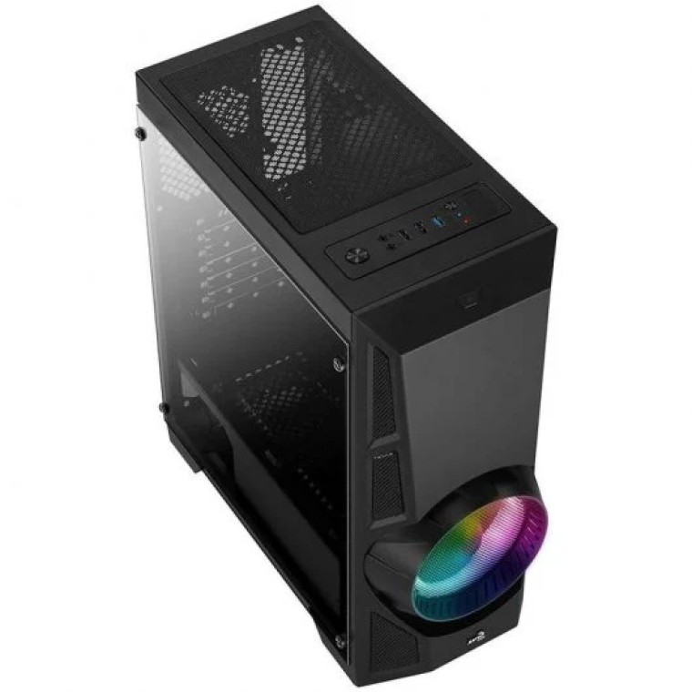 Aerocool AeroEngine RGB Cristal Templado USB 3.0 Negra