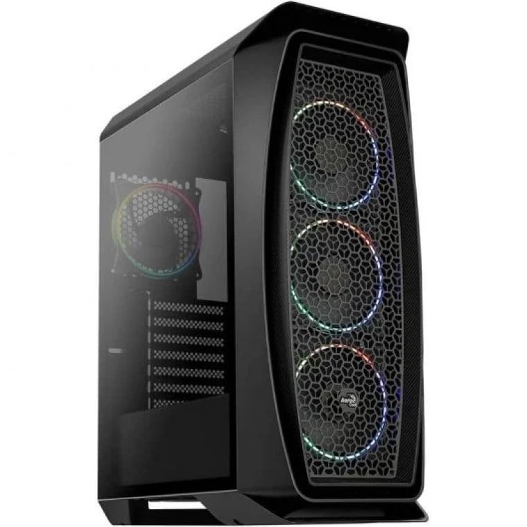 Aerocool Aero One Eclipse Cristal Templado USB 3.1 RGB Negra