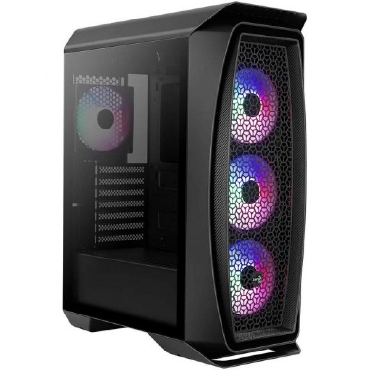 Aerocool Aero One Frost Cristal Templado USB 3.1 RGB Negra