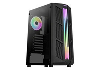 Aerocool Prime Cristal Templado USB 3.2 ARGB Negra