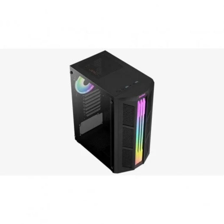 Aerocool Prime Cristal Templado USB 3.2 ARGB Negra