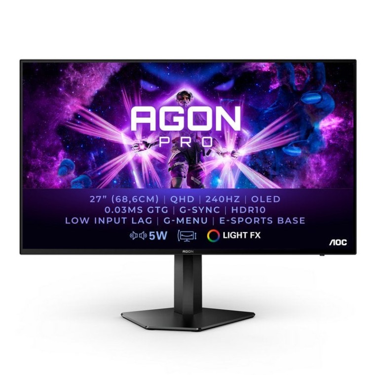 AOC AGON PRO AG276QZD 27" OLED QHD 240Hz G-Sync Compatible