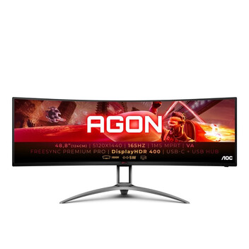AOC AG493UCX2 48.8" LED Dual QHD 165Hz USB-C FreeSync Premium Pro Curva