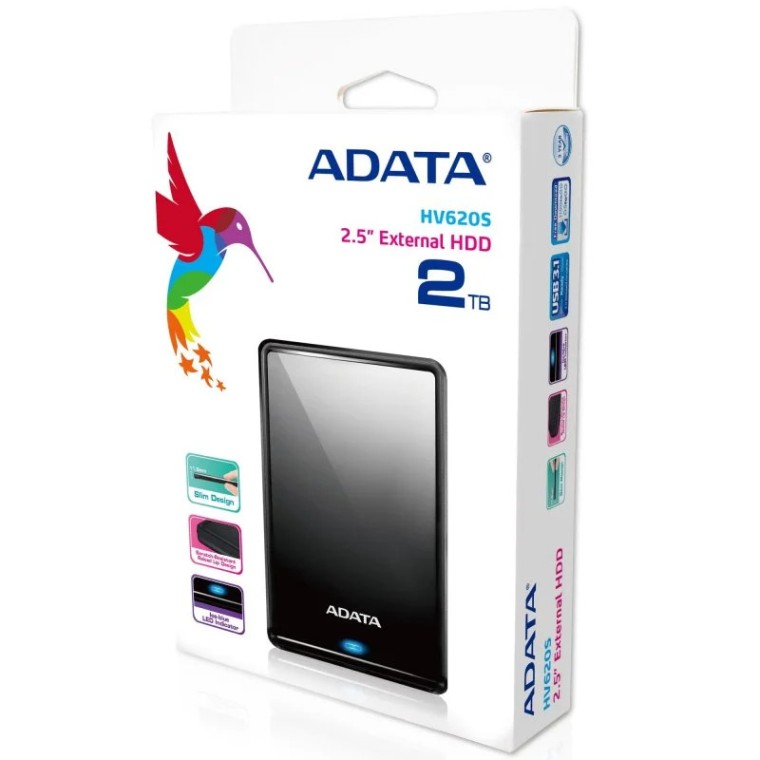 Adata HV620S 2.5" 2TB USB 3.2 Negro