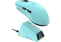 Ratón Ajazz inalámbrico 42000 DPI base de carga magnética pantalla OLED 56g ultraligero
