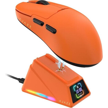 Ratón Ajazz inalámbrico 42000 DPI 8KHz Base magnética Pantalla Ultraligero 56g