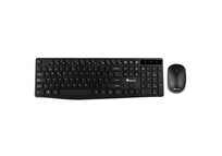 NGS Allure Kit Teclado Multimedia Qwerty Español + Ratón Inalámbricos Plug & Play Negro