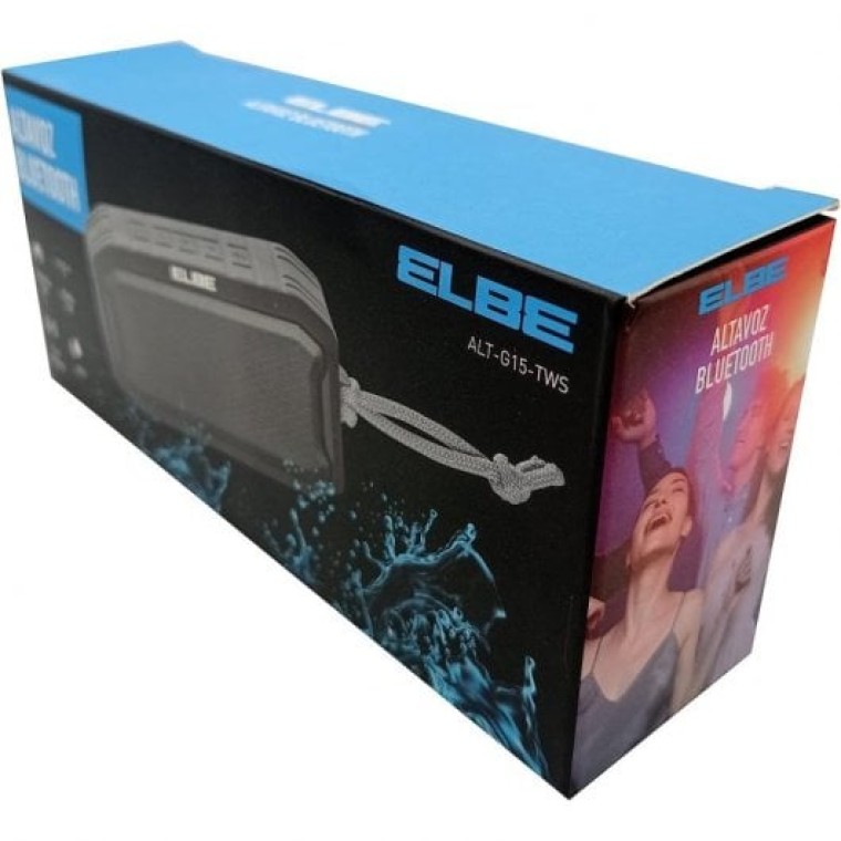 Elbe ALT-G15-TWS Altavoz Portátil Bluetooth Resistente al Agua 5W Gris