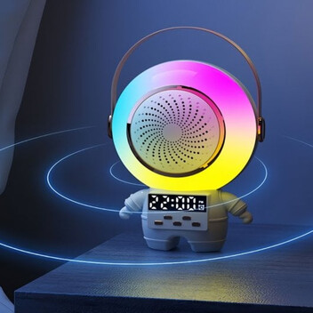 Klack Altavoz Karaoke con Forma de Astronauta y Doble Micrófono Klack Altavoz Karaoke con Forma de Astronauta y Doble Micrófono