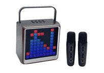 Klack Altavoz Karaoke Bluetooth Portátil con Leds RGB Negro Klack Altavoz Karaoke Bluetooth Portátil con Leds RGB Negro