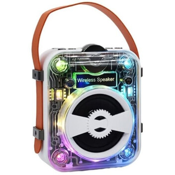 Klack Mecha RGB Altavoz Bluetooth Portátil Transparente Blanco Klack Mecha RGB Altavoz Bluetooth Portátil Transparente Blanco