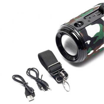 Klack 537 Altavoz Portátil Bluetooth con LED Camuflaje Klack 537 Altavoz Portátil Bluetooth con LED Camuflaje