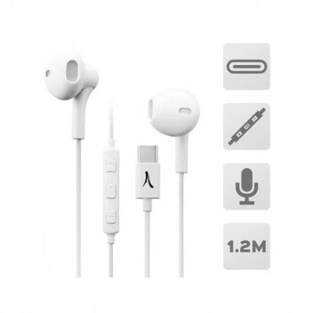 Akashi Kit Pieton St Auriculares USB-C Blanco