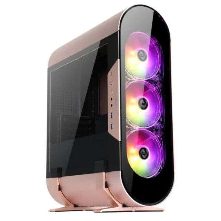 Abkoncore AL300M SYNC Mini Torre Cristal Templado USB-C RGB Rosa