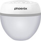 Phoenix AMBISHW Altavoz Portátil Bluetooth con LED RGB y Resistente al Agua Blanco