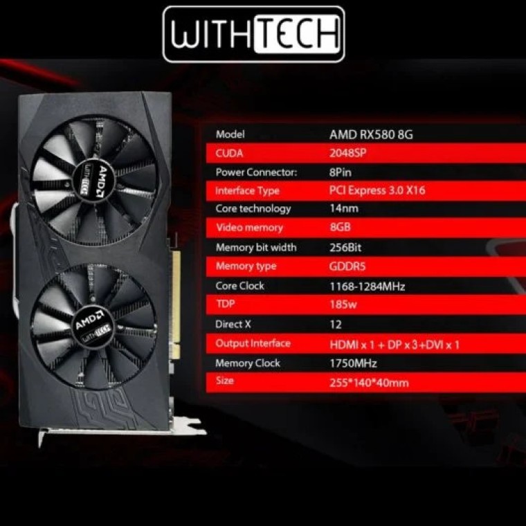 Withtech AMD Radeon RX 580 8GB GDDR5