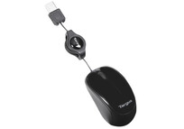 Targus AMU75EU Ratón USB Retráctil 1000DPI Negro