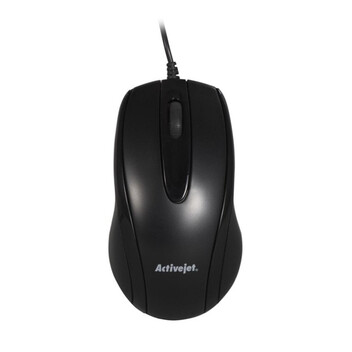 Ratón Activejet AMY-083 USB 1000DPI Negro Ambidiestro Plug and Play