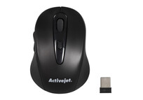Ratón Activejet AMY-213 inalámbrico RF 1600DPI negro ambidiestro 6 botones