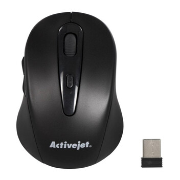 Ratón Activejet AMY-213 inalámbrico RF 1600DPI negro ambidiestro 6 botones
