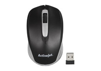 Ratón Activejet AMY-313 Inalámbrico RF 1200 DPI Negro Gris Ambidiestro