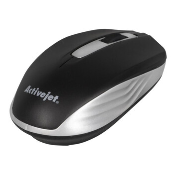 Ratón Activejet AMY-313 Inalámbrico RF 1200 DPI Negro Gris Ambidiestro