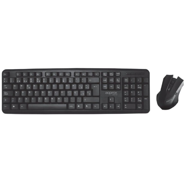 Approx MK230 Pack Teclado + Ratón 1000DPI USB Negro