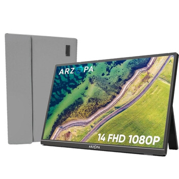 Monitor ARZOPA 14" FullHD 60Hz IPS HDR USB-C MiniDP Altavoces Soporte Portátil