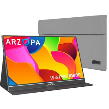 Monitor ARZOPA S1 Table 15,6" FullHD 60Hz IPS HDR Ultrafino Altavoces Dual USB-C Mini-HDMI Monitor ARZOPA S1 Table 15,6" FullHD 60Hz IPS HDR Ultrafino Altavoces Dual USB-C Mini-HDMI