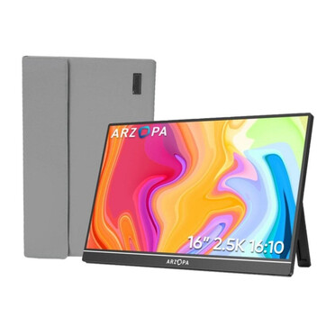 Monitor ARZOPA 16" 2.5K 60Hz IPS Portable HDR 120% sRGB Altavoces USB-C HDMI Monitor ARZOPA 16" 2.5K 60Hz IPS Portable HDR 120% sRGB Altavoces USB-C HDMI