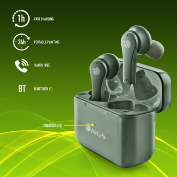 NGS Artica Bloom Auriculares Bluetooth TWS Verdes