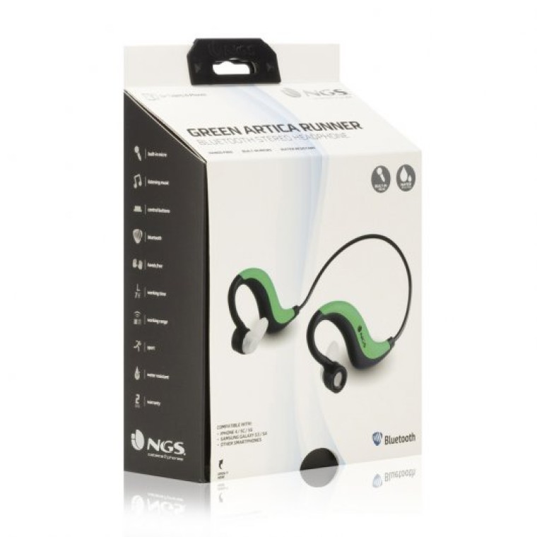 NGS Artica Runner Auriculares Bluetooth Verde