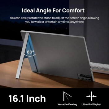 Monitor Arzopa 16.1" FullHD 144Hz IPS portátil sRGB 106% 780 g Aluminio USB-C HDMI Mini
