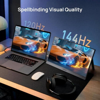 Monitor Arzopa 16.1" FullHD 144Hz IPS portátil sRGB 106% 780 g Aluminio USB-C HDMI Mini